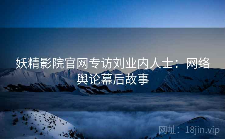 妖精影院官网专访刘业内人士：网络舆论幕后故事